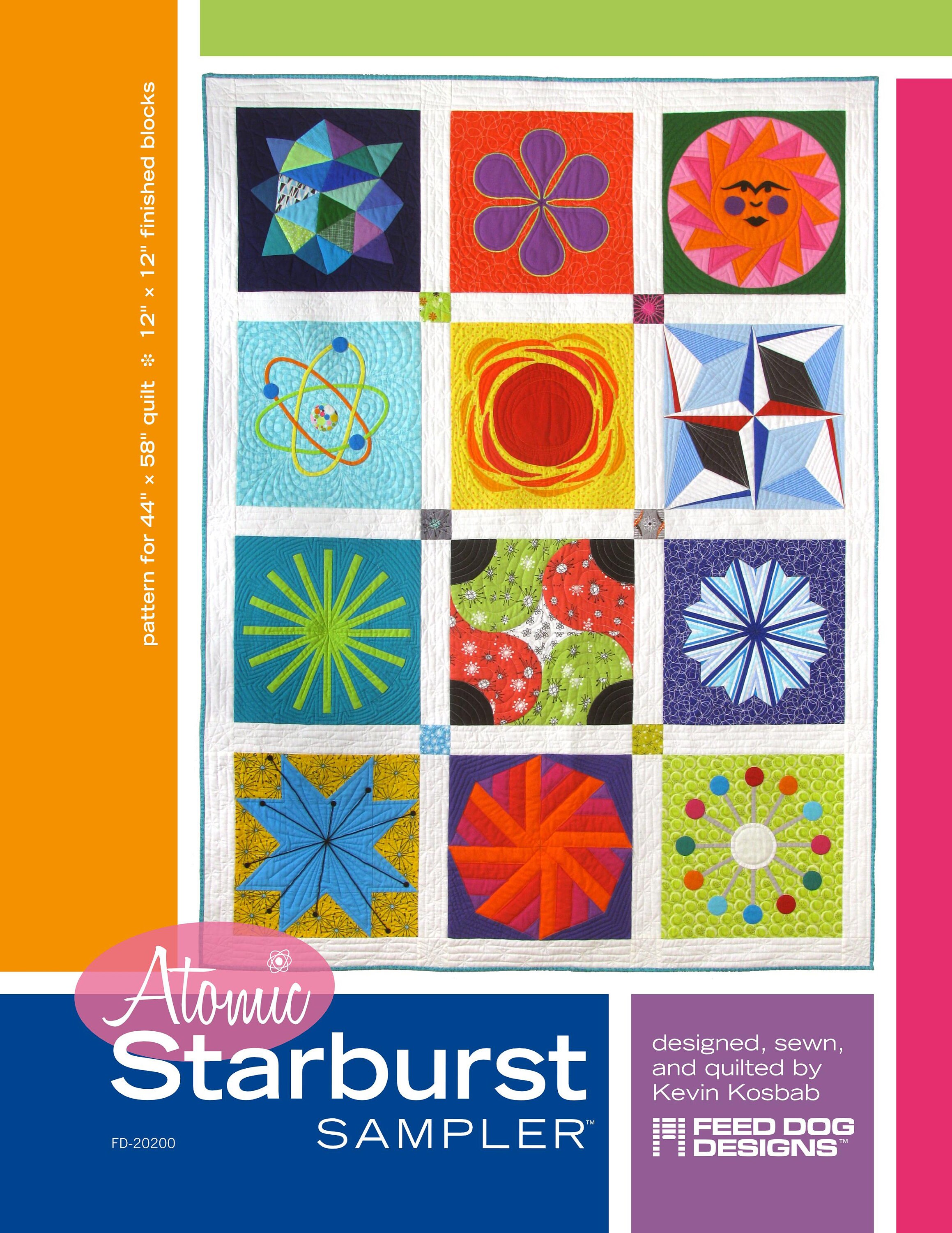 Atomic Starburst Sampler Modern Quilt Pattern mid-century - Etsy