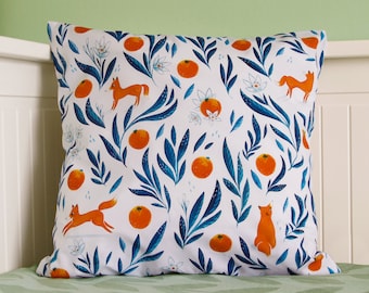 Cushion cover - Foxes & Oranges