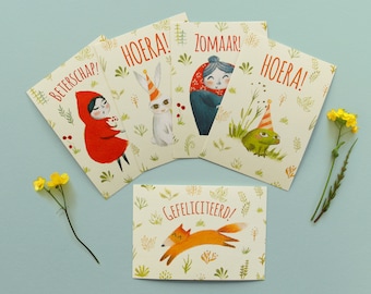 Postcard set Cheerful