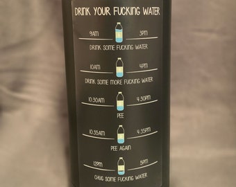 Drink Your Fucking Water Sticker, Drink Water Sticker, Water Bottle Sticker