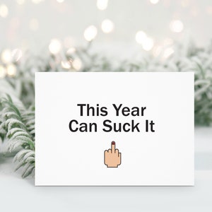 Quest'anno può farcela, Felice Anno Nuovo, Biglietto di auguri, Biglietto di auguri per le feste, Sarcastico, Divertente, Maturo