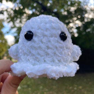 Glow in the Dark Ghost, Glowy Ghost, Crochet Glowing Ghost, Halloween Ghost Stuffie, Amigurumi Ghost