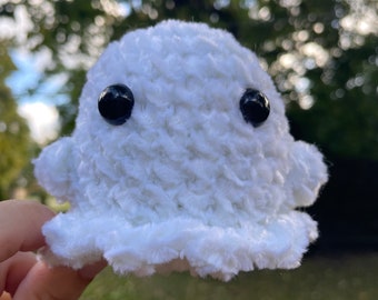 Glow in the Dark Ghost, Glowy Ghost, Crochet Glowing Ghost, Halloween Ghost Stuffie, Amigurumi Ghost