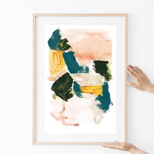 brush stroke wall art,pastel abstract print,printable wall art,neutral wall art,beige and blue,digital download art,modern prints,home decor