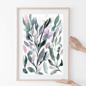 Botanical Art Print,Abstract Nature Print,Abstract Leaves Print,Printable Wall Art,Nature Wall Art,Abstract Botanical Print,Botanical Art image 1