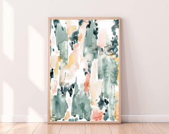 pastel abstract art etsy