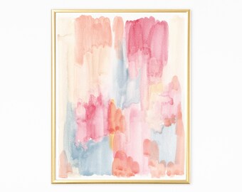 pastel abstract art etsy