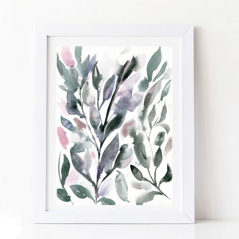 Botanical Art Print,Abstract Nature Print,Abstract Leaves Print,Printable Wall Art,Nature Wall Art,Abstract Botanical Print,Botanical Art image 5