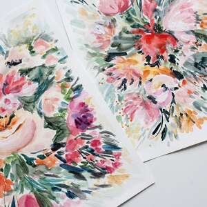 Original Floral Artwork,Set of 2,Abstract Floral Art,Watercolor Flowers Painting,watercolor flowers,Floral Painting,Floral Wall Art Set of 2