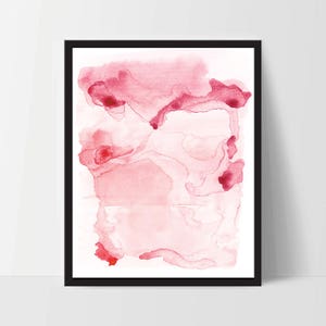 Watercolor Pink Print,Watercolor Printable Art,Abstract Wall Art,Blush Pink Print,Digital Art Prints, Pink Wall Art, Abstract Art Print image 2