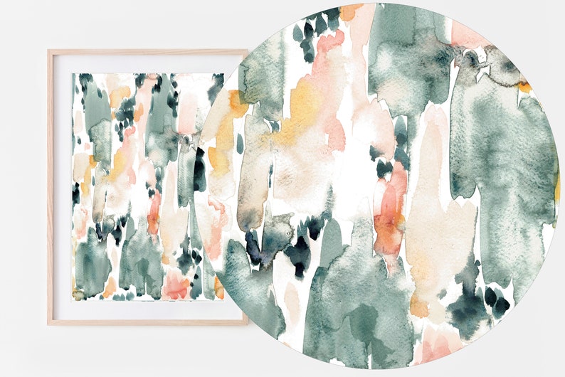 printable watercolor art,pastel abstract watercolor,abstract print,instant download art,neutral art,digital watercolor,bedroom wall art image 4