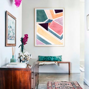 Set of 2 geometric prints,pastel geometric art,printable wall art,instant download,abstract,set of 2 colorful prints,livingroom art set of 2 image 6