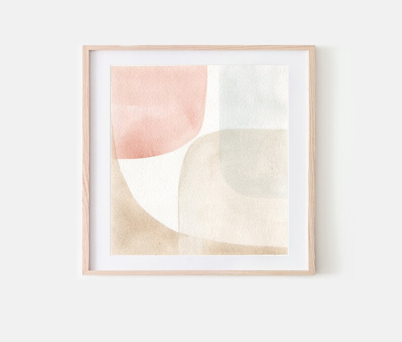 Neutral Wall Art,Printable Neutral Art,Geometric shapes Print,Mid Century,Downloadable Art,Neutral,Instant Download,Abstract Printable Art image 1