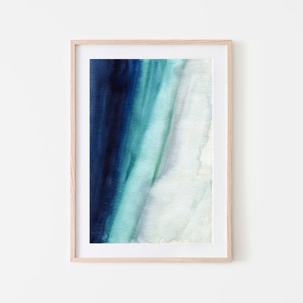 Abstract printable Art,Abstract Watercolour Print,Turquoise and Blue Art,Instant Download,Abstract Coastal Art,Printable watercolor,Blue art