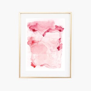 Watercolor Pink Print,Watercolor Printable Art,Abstract Wall Art,Blush Pink Print,Digital Art Prints, Pink Wall Art, Abstract Art Print image 1