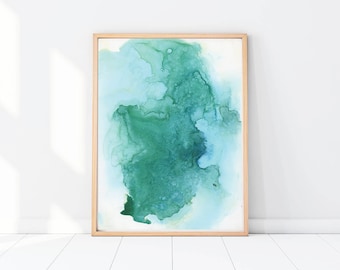 Turquoise Art,Abstract Wall Print,Abstract Printable Art,Abstract Watercolor,Neutral Art Prints,Art Prints Download,Modern Abstract Art
