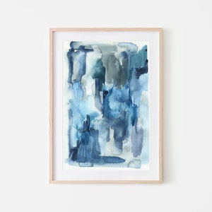 Blue Wall Art,Printable Wall Art,Minimalist Art Prints,Home Wall Art,Indigo Blue Print,Watercolor Painting,Instant Download Art,Abstract Art