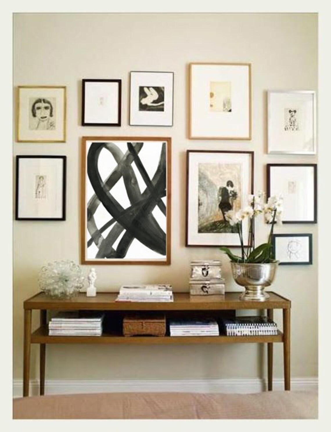 Black and White Wall Printsabstract Printable Artabstract Etsy