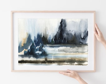 printable landscape art,watercolor landscape print,instant download landscape,nature wall art,abstract landscape,downloadable art landscape