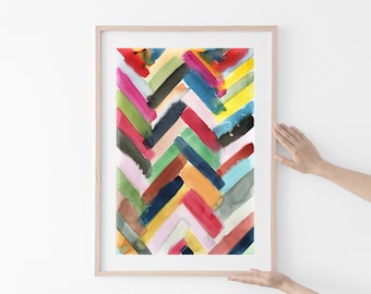 modern colorful art,geometric wall art,bold strokes,colorful abstract print,geometric,instant download, printable art,colorful abstract