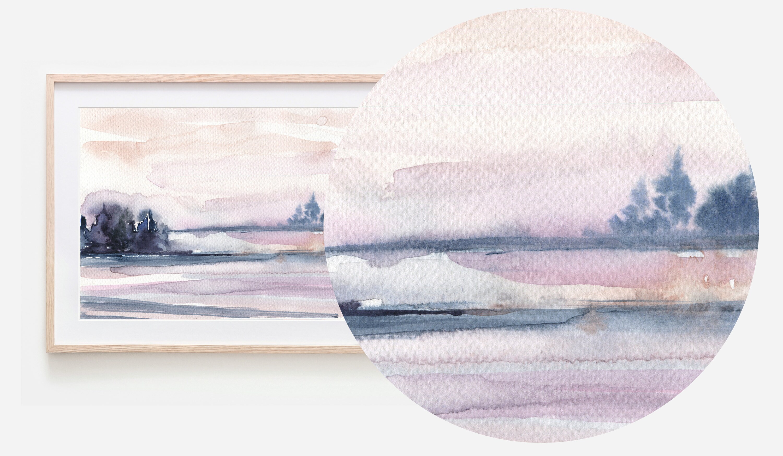 Neutral Landscape Printwatercolor Paintingprintable Etsy