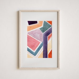 Set of 2 geometric prints,pastel geometric art,printable wall art,instant download,abstract,set of 2 colorful prints,livingroom art set of 2 image 9