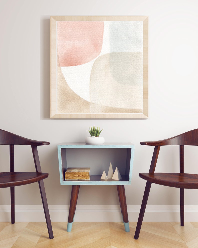 Neutral Wall Art,Printable Neutral Art,Geometric shapes Print,Mid Century,Downloadable Art,Neutral,Instant Download,Abstract Printable Art image 4