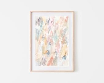 minimalist neutral print,abstract art,digital dowloand art,pastel neutral pr,Watercolor Print,Abstract Printable Art,Wall Art Print