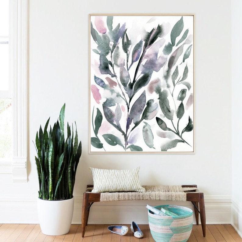 Botanical Art Print,Abstract Nature Print,Abstract Leaves Print,Printable Wall Art,Nature Wall Art,Abstract Botanical Print,Botanical Art image 6