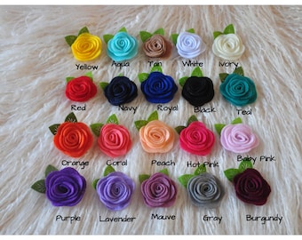 5 cm filtrosett med blad: DIY-pysselblommor, hårspännen