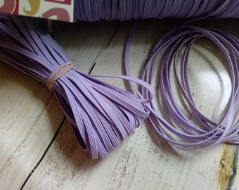 Lilac 1/8" Skinny Elastic You pick the yards thin elastic for baby Headbands DIY Supply shop See on Etsy,Face mask