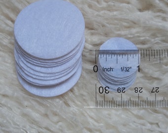 White Felt Circles: 1" DIY Craft Supply - Flower Backing