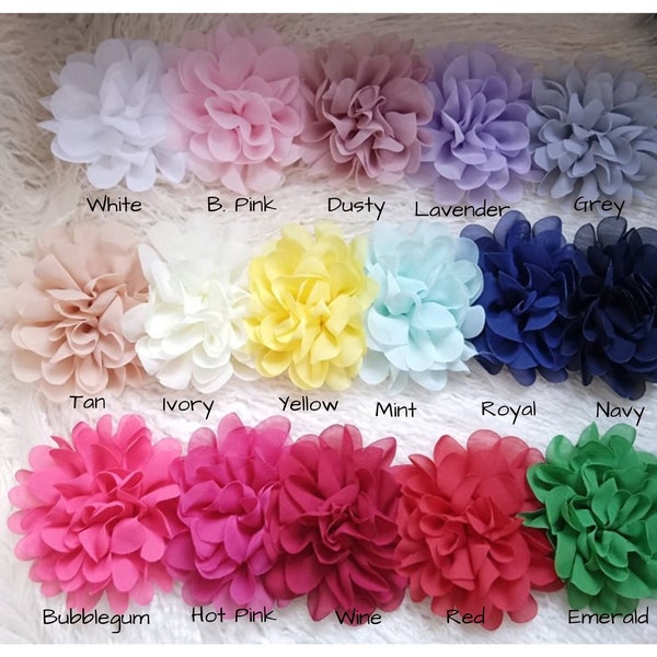 Large 4"-4.5" Lotus flowers, You Choose Quantity and colors- DIY Headband Supplies- Flower- Wholesale- Supply Shop
