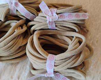 Nude Thin Nylon Headbands, Soft Stretchy, no marks bands- DIY Supplies