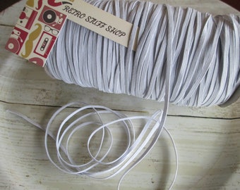 Wit 1/8" Skinny Elastic Je kiest de yards dun elastiek voor babyhoofdbanden, gezichtsmasker, DIY Supply shop Zie op Etsy