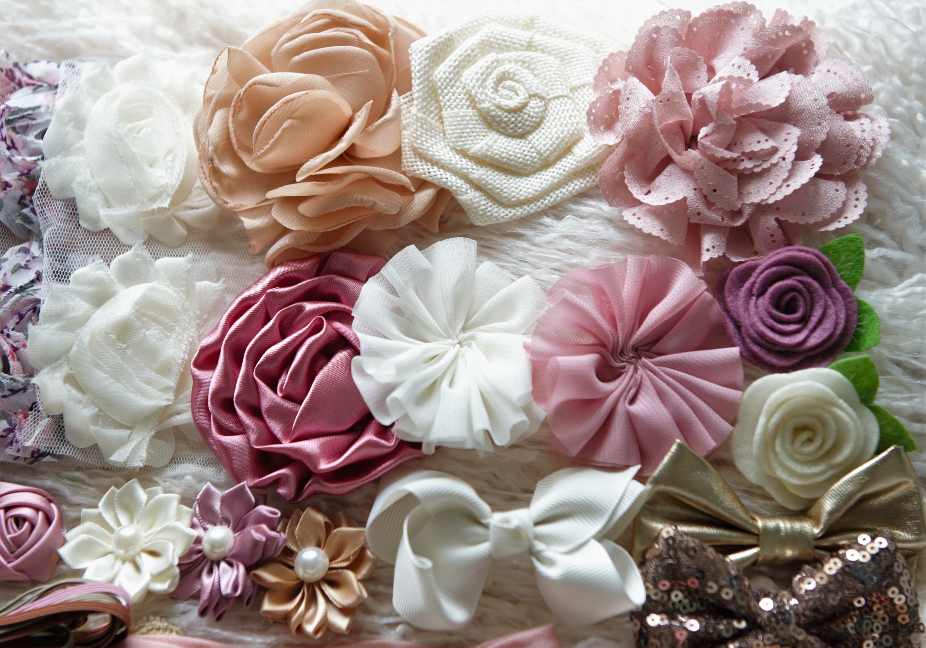 DIY Baby Headband Making Kit Mauve Dusty Pink Cream Ivory Etsy