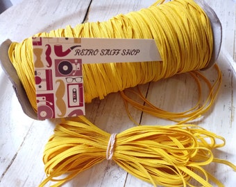 Bright Yellow 1/8" Skinny Elastic You pick the yards thin elastic for baby Headbands DIY Supply shop See on Etsy,Face mask