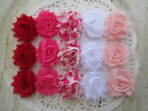 Mini Shabby Chiffon Flowers 1.5" - DIY Headband Supplies