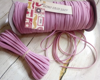 Dusty Pink 1/8" Skinny Elastic You pick the yards thin elastic for baby Headbands DIY Supply shop See on Etsy,Face mask