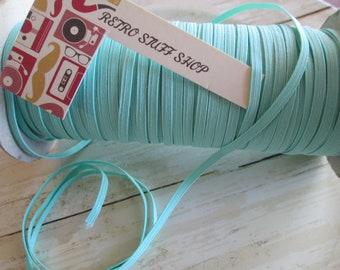 Aqua 1/8" Skinny Elastic You pick the yards thin elastic for baby Headbands DIY Supply shop See on Etsy,Face mask