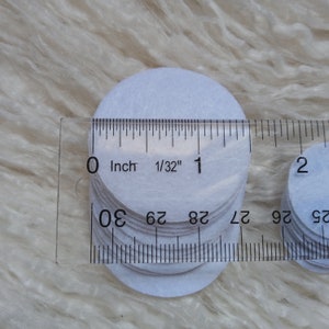Felt circles PICK quantity White 1.5" Felt circles for DIY Crafts, flower backing felt circles, felt supply, diy headband, supply shop