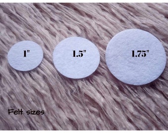 White Felt Circles: 1.75" DIY Craft Supply