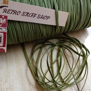 Olive 1/8&quot; Skinny Elastic You pick the yards thin elastic for baby Headbands, face mask, DIY Supply shop See on Etsy