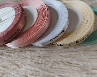 15-25 Yards Printed Handmade Ribbon, Colored Romantic, Gift Wrap, Cake Box Dessert, Satin, Packaging.