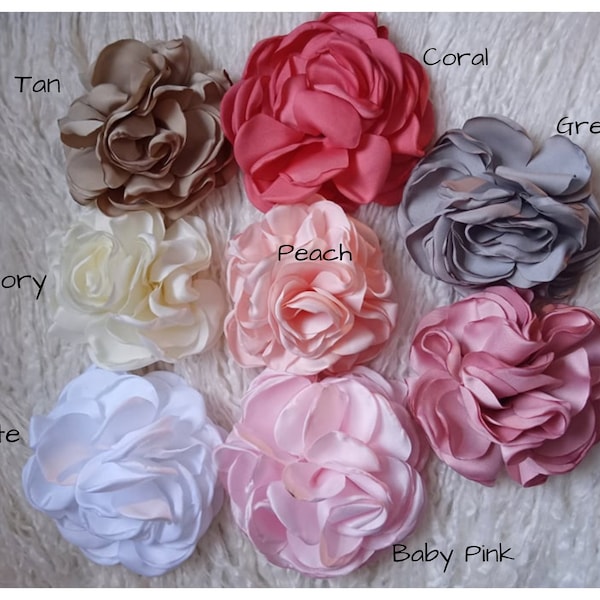 Large 3" heat sealed roses -You Choose Quantity- DIY Headband Supplies- Flower- Wholesale- Supply Shop