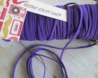 Purple 1/8" Skinny Elastic You pick the yards thin elastic for baby Headbands, face mask, DIY Supply shop See on Etsy