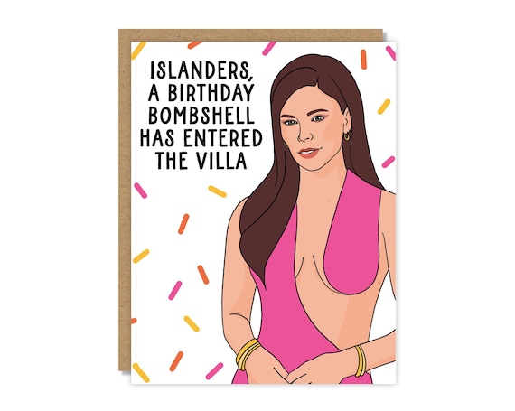 Birthday Bombshell Card, Ariana Madix Love Island Birthday Card, Reality TV Card