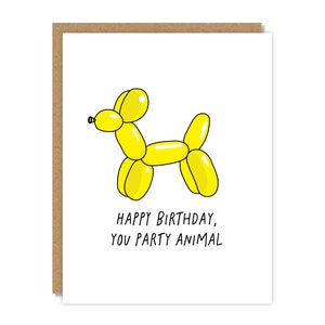 You Party Animal | Happy Birthday Card | Funny & Punny Cards