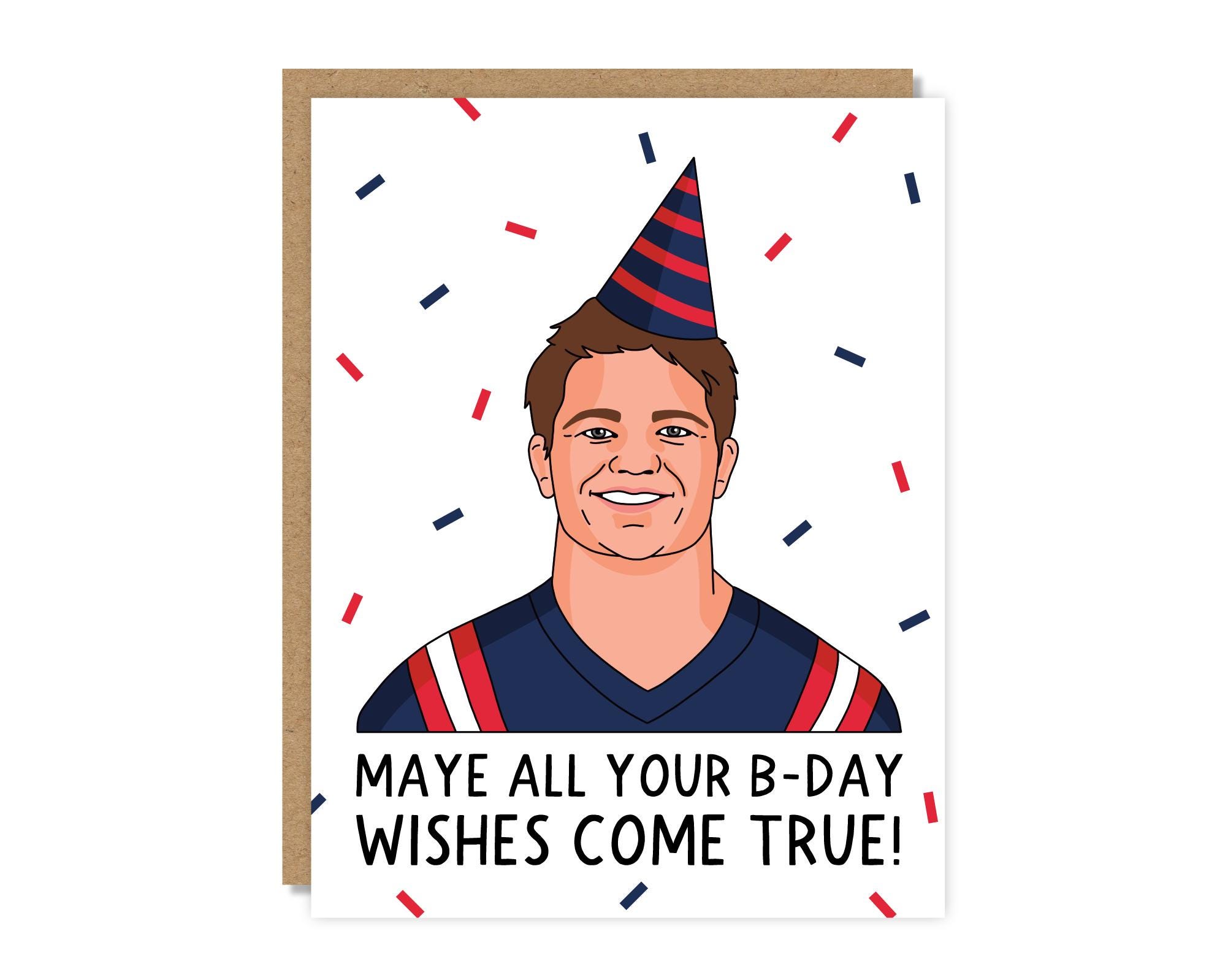 New England Patriots Birthday Card