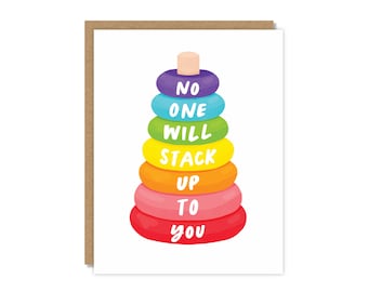 No One Will Stack Up To You| Baby Shower Card | Funny & Punny Cards